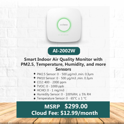 EdiGreen Home : 7-in-1 Multi-Sensor Indoor Air Quality Detector with PM2.5, PM10, CO2, TVOC, HCHO, Temperature and Humidity Sensors. Better Air Matters : Accurate monitoring of PM2.5, PM10, CO2, HCHO, TVOC, temperature and humidity,  know the air you breathe. Discover: Discover quality of indoor environment by providing air quality level  history and trend Analyze: Analyze past readings, observe the present  Alert: Alerts you when air is at health risk levels Know: At a glance, see your air quality immediately on LED display and EdiGreen Home app.