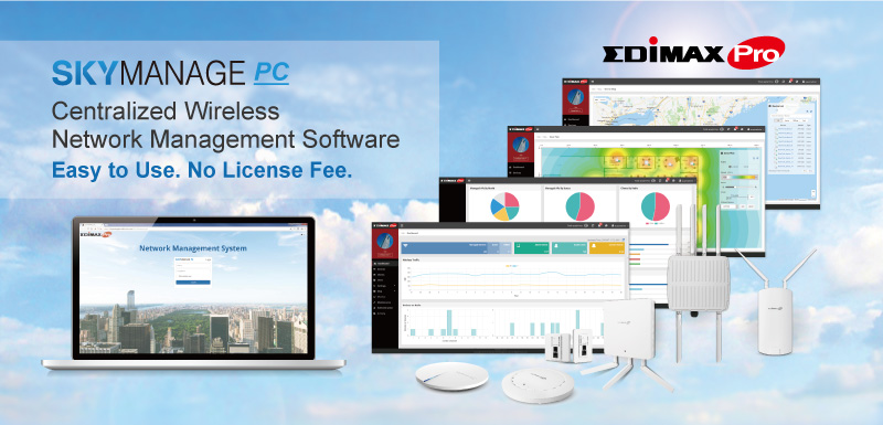 Edimax Pro SkyManage PC Wireless Network Management Software, easy to use, no license fee.