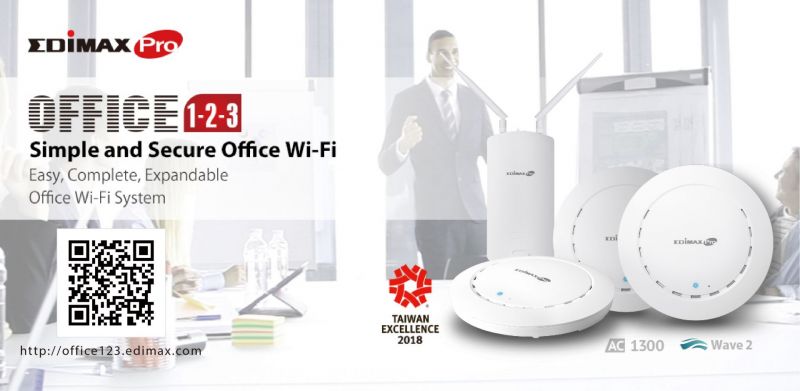 Edimax Office 1-2-3 Office Wi-Fi system, simple, secure and self-management