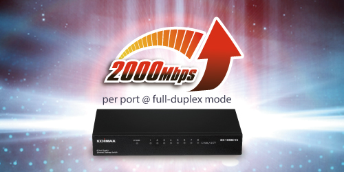 Edimax GS-1008E V2 & GS-1005E 8-Port or 5-Port Gigabit Desktop Switch, Gigabit High-speed