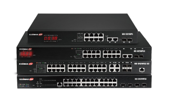 Edimax Pro GS-5210PL, GS-5216PLC, GS-5424PLC V2, GS-5424PLX Surveillance VLAN Gigabit PoE+ Web Smart Switch
