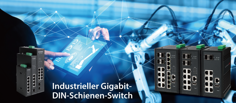 Industrieller Gigabit-DIN-Schienen-Switch