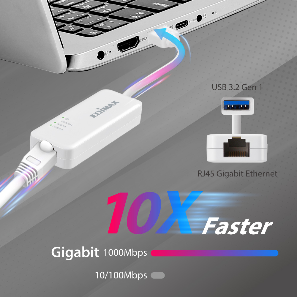 EDIMAX | EU-4306 USB Gigabit Ethernet Adapter -