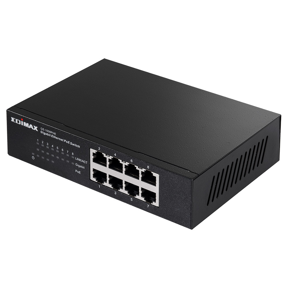 EDIMAX - Switches - PoE - 8-Port Fast Ethernet Switch With 4 PoE Ports