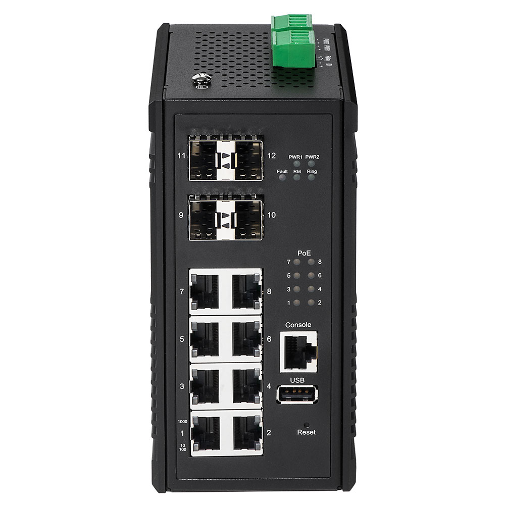 8-Port Industrial PoE+ Switch with SFP - FASTCABLING