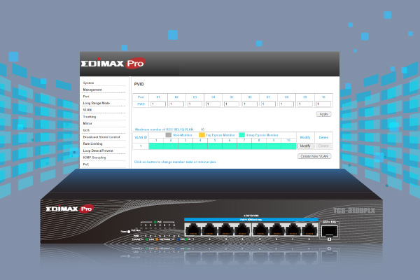 EDIMAX TGS-3109PLX 8-Port 2.5 Gigabit IEEE 802.3bt PoE++ web smart switch with intuitive and powerful smart tool