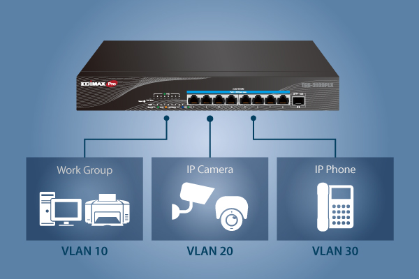 EDIMAX TGS-3109PLX 8-Port 2.5 Gigabit PoE++ 90W web smart switch with VLAN support